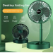 Мини вентилятор Folding Fan с USB и аккумулятором — 360° поворот, таймер, 3 скорости