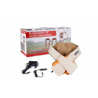 Электрический массажер для шеи Neck Kneading Electric Massager с ИК подогревом и 4 роликами
