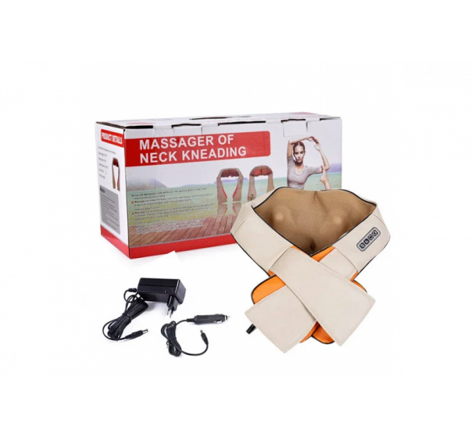 Электрический массажер для шеи Neck Kneading Electric Massager с инфракрасным прогревом