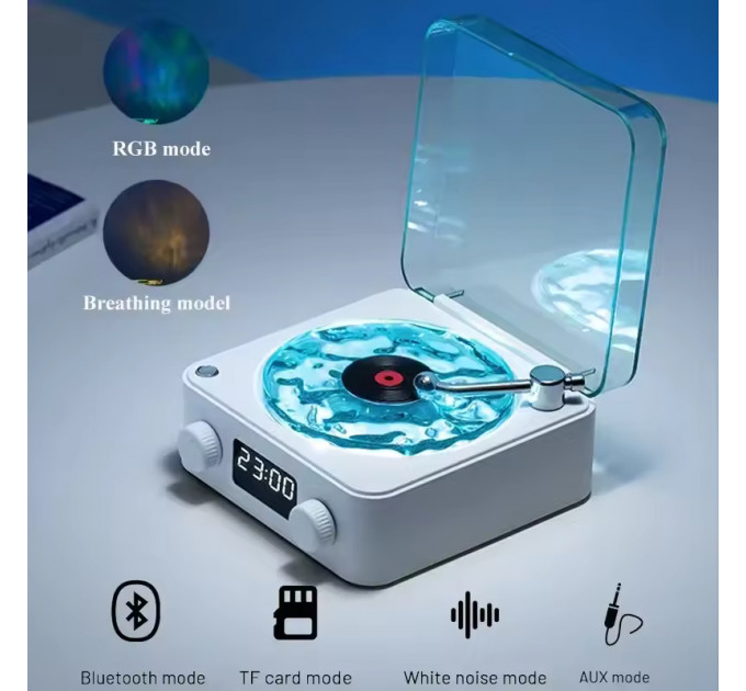 Ночник-ретропроигрыватель Vinil Waves с Bluetooth и аккумулятором