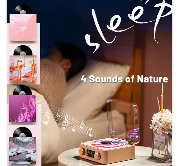 Ночник-ретропроигрыватель Vinil Waves с Bluetooth и аккумулятором
