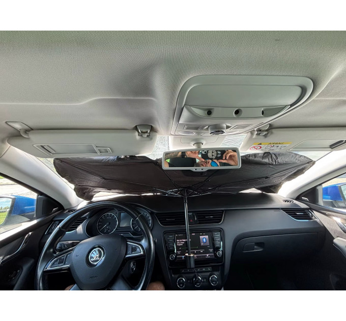 Автомобильный зонт Car Umbrellas для лобового стекла — защита от солнца и жары