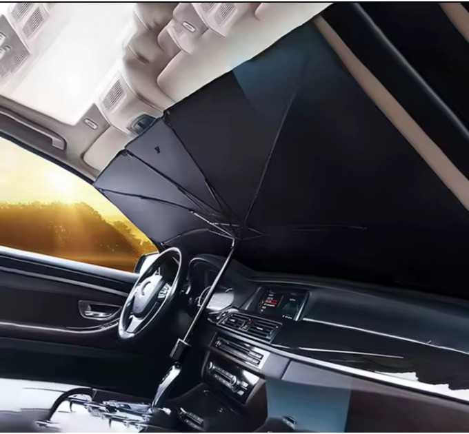 Автомобильный зонт Car Umbrellas для лобового стекла — защита от солнца и жары