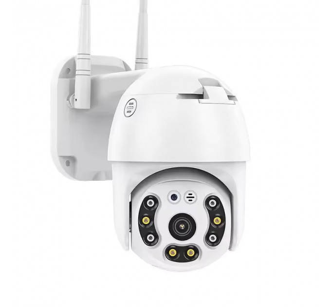 Уличная WiFi камера A6 360° | 2MP Full HD | ИК-подсветка 30м | Защита IP66 | Двусторонняя аудиосвязь
