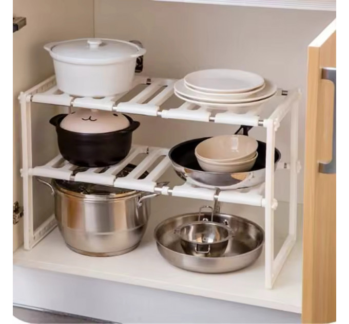 Кухонная полка Kitchen Rack – регулируемая система хранения под раковину и стол