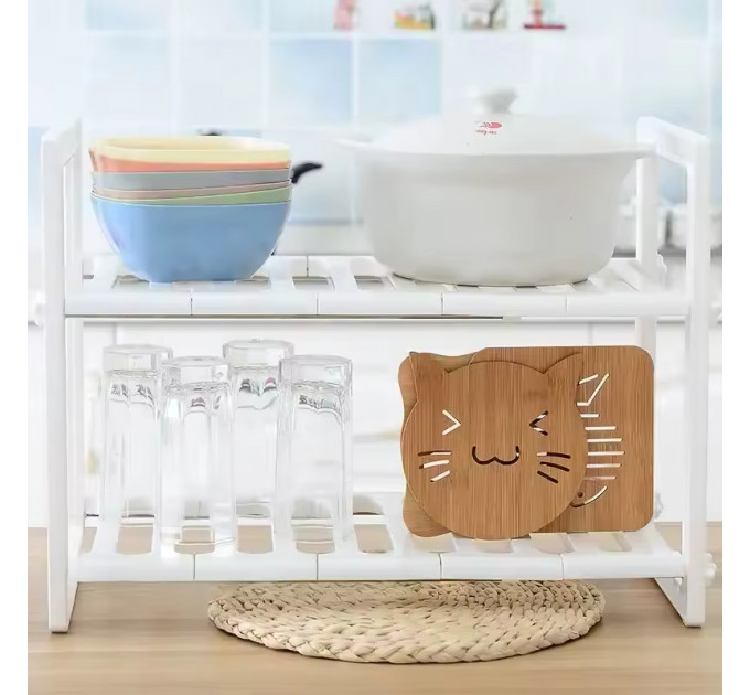 Кухонная полка Kitchen Rack – регулируемая система хранения под раковину и стол