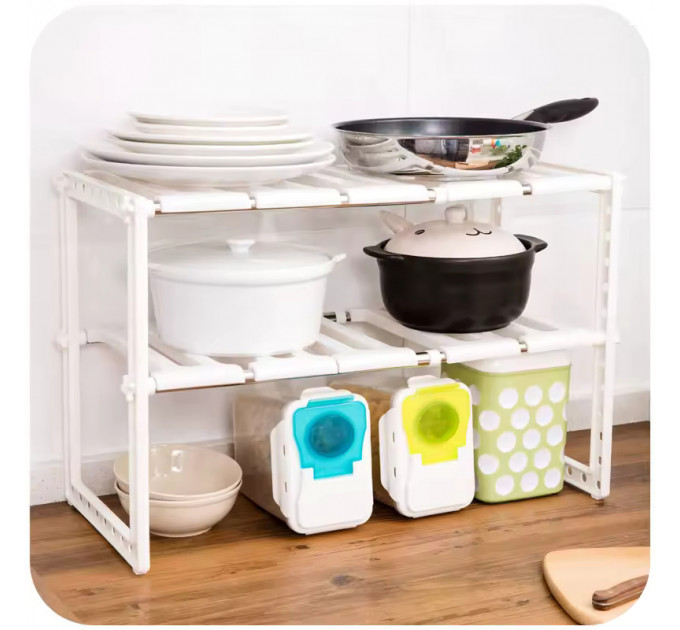 Кухонная полка Kitchen Rack – регулируемая система хранения под раковину и стол