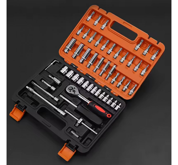 Набор инструментов New Tools 53 предмета | 1/4" Cr-V | Трещотка, биты, головки