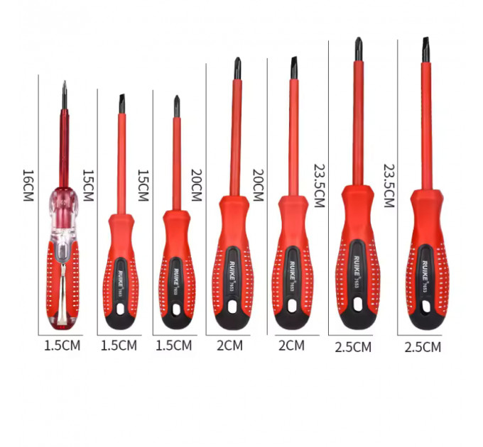 Набор диэлектрических отверток Screwdriver Set 7 в 1 — профессиональный инструмент для электромонтажа