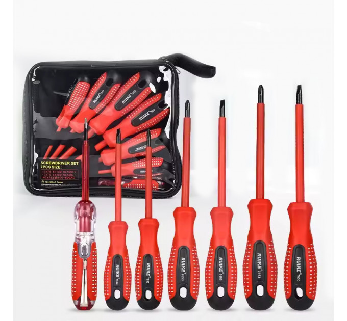 Набор диэлектрических отверток Screwdriver Set 7 в 1 — профессиональный инструмент для электромонтажа