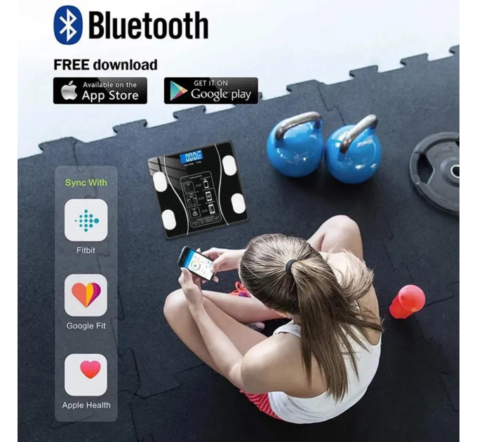 Напольные умные весы A-8003 с Bluetooth — 13 показателей, до 180 кг