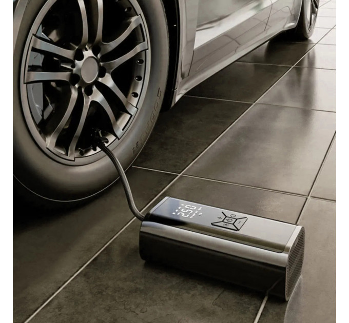Портативный аккумуляторный компрессор Tire Air Compressor — насос для шин 6000 mAh