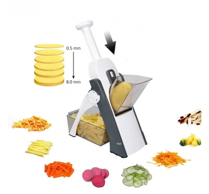 Овощерезка Safe Slice Mandoline — регулируемая толщина, 4 режима нарезки и защита пальцев