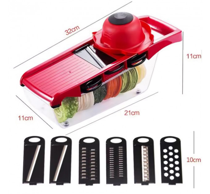 Овощерезка Mandoline Slicer 6 в 1 — профессиональная нарезка с безопасностью и комфортом