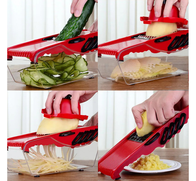 Овощерезка Mandoline Slicer 6 в 1 — профессиональная нарезка с безопасностью и комфортом