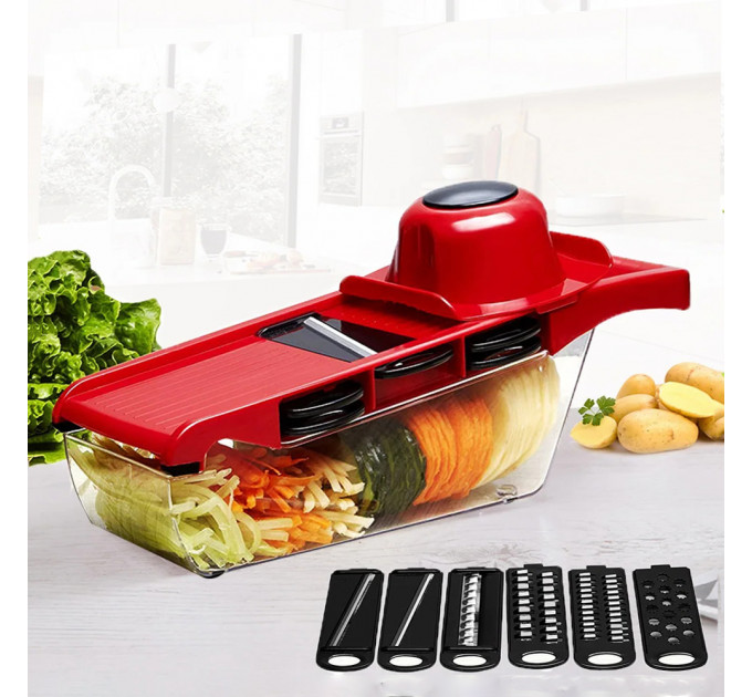 Овощерезка Mandoline Slicer 6 в 1 — профессиональная нарезка с безопасностью и комфортом