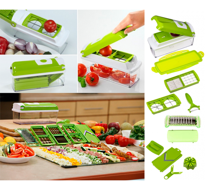 Овощерезка Nicer Dicer Plus – универсальная многофункциональная нарезка для кухни