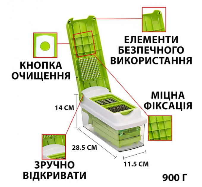 Овощерезка Nicer Dicer Plus – универсальная многофункциональная нарезка для кухни
