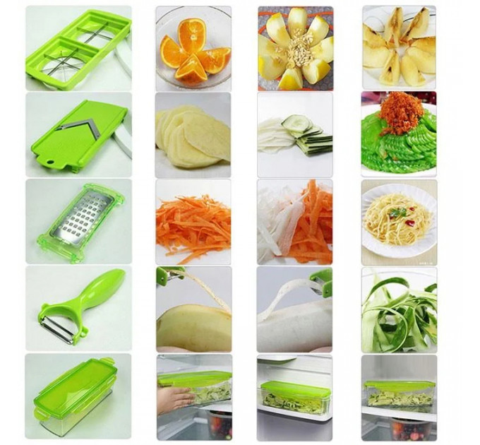 Овощерезка Nicer Dicer Plus – универсальная многофункциональная нарезка для кухни