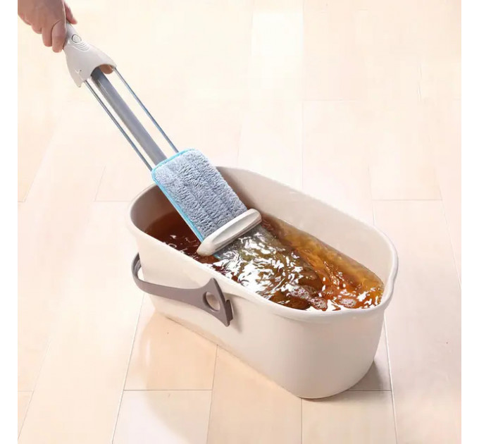 Швабра с отжимом Spin Mop 360 – телескопическая ручка, вращение 360°, микрофибра